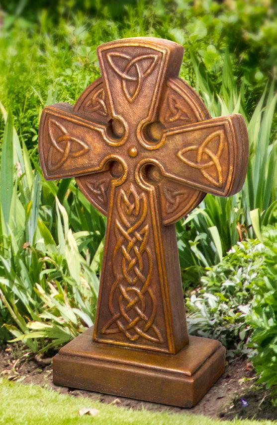 Henri Studio Celtic Cross 27"H Relic Roho Garden Accent