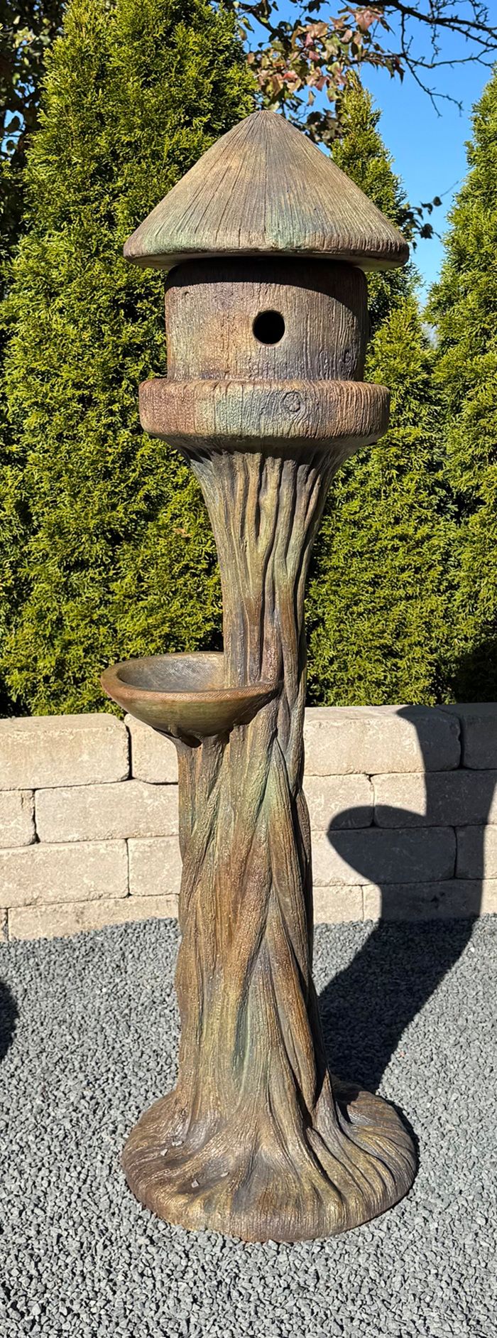 Tall Round Bird House 50 3/4"H Relic Nebbia Garden Accent