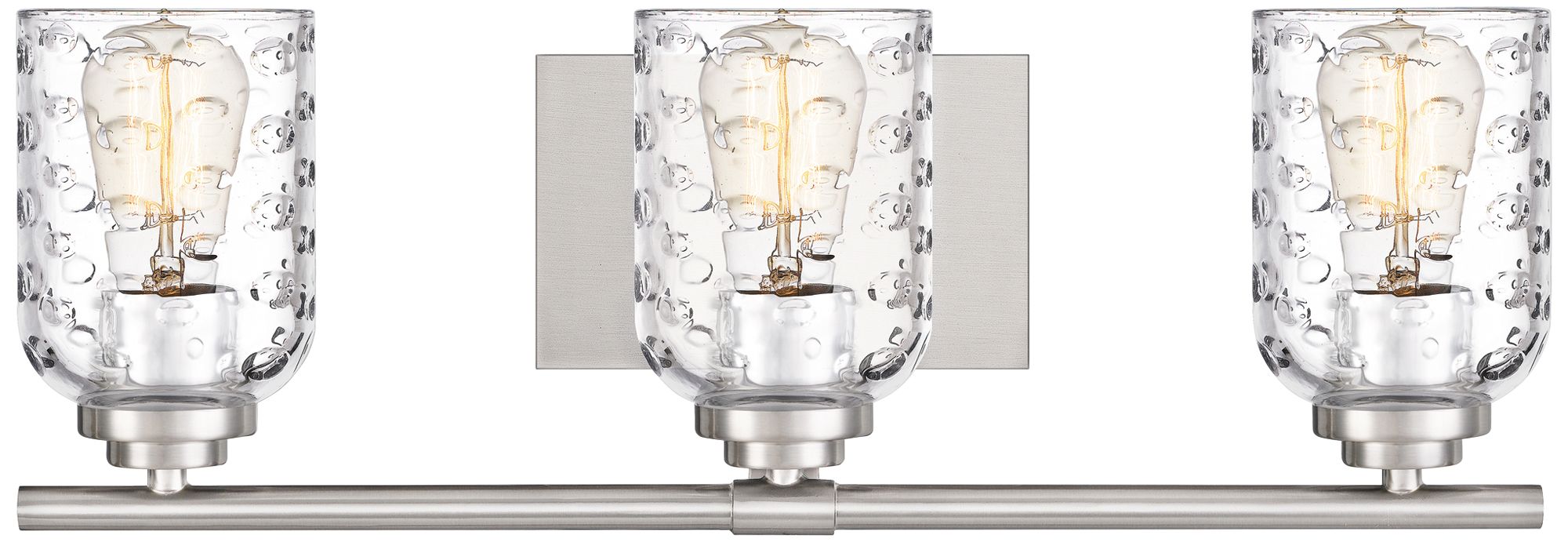 Quoizel Cristal 21" Wide Brushed Nickel 3-Light Bath Light