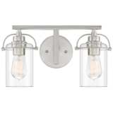 Quoizel Emerson 8 3/4&quot;H Brushed Nickel 2-Light Wall Sconce