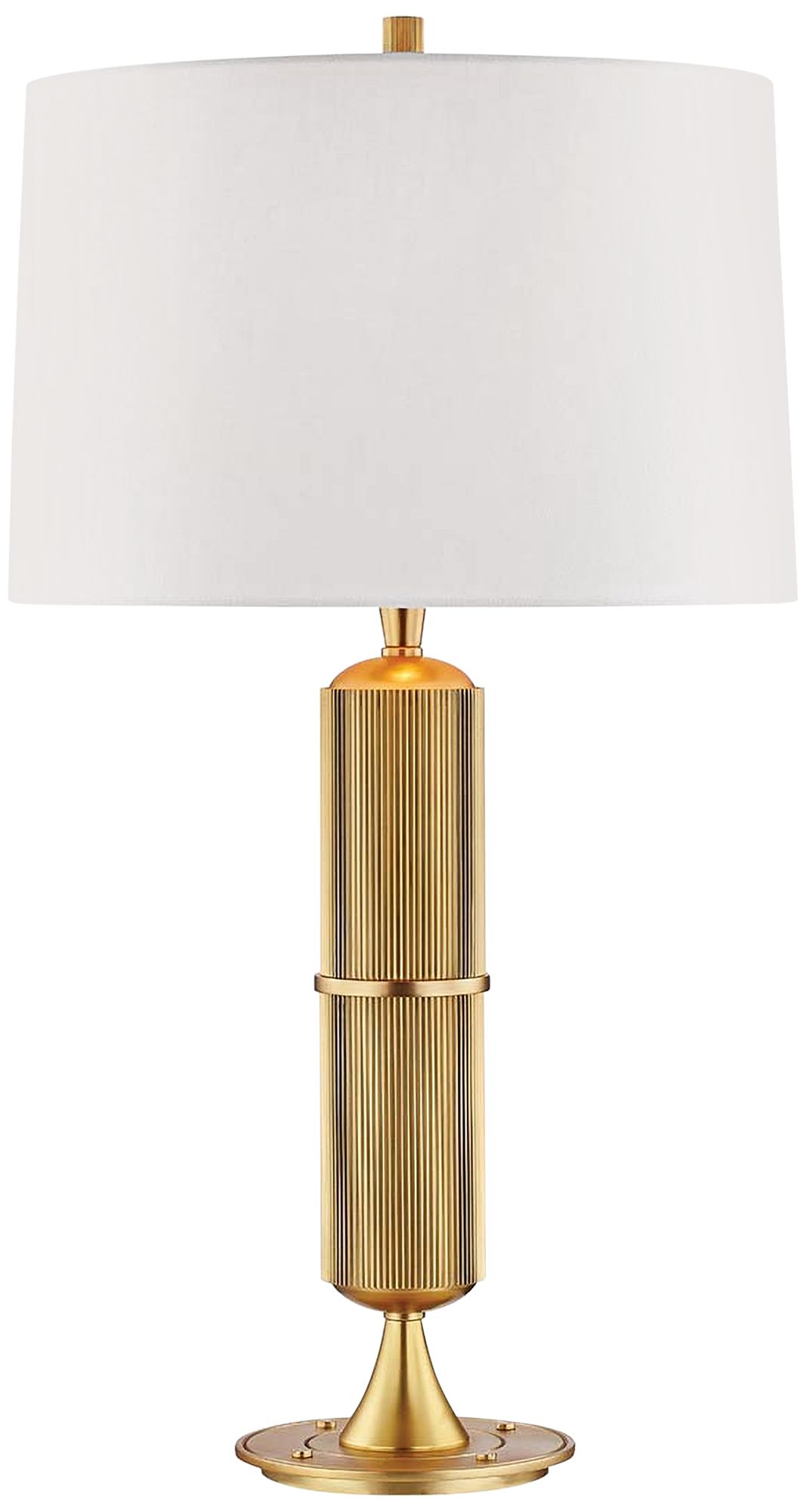 Hudson Valley Tompkins Aged Brass Metal Table Lamp