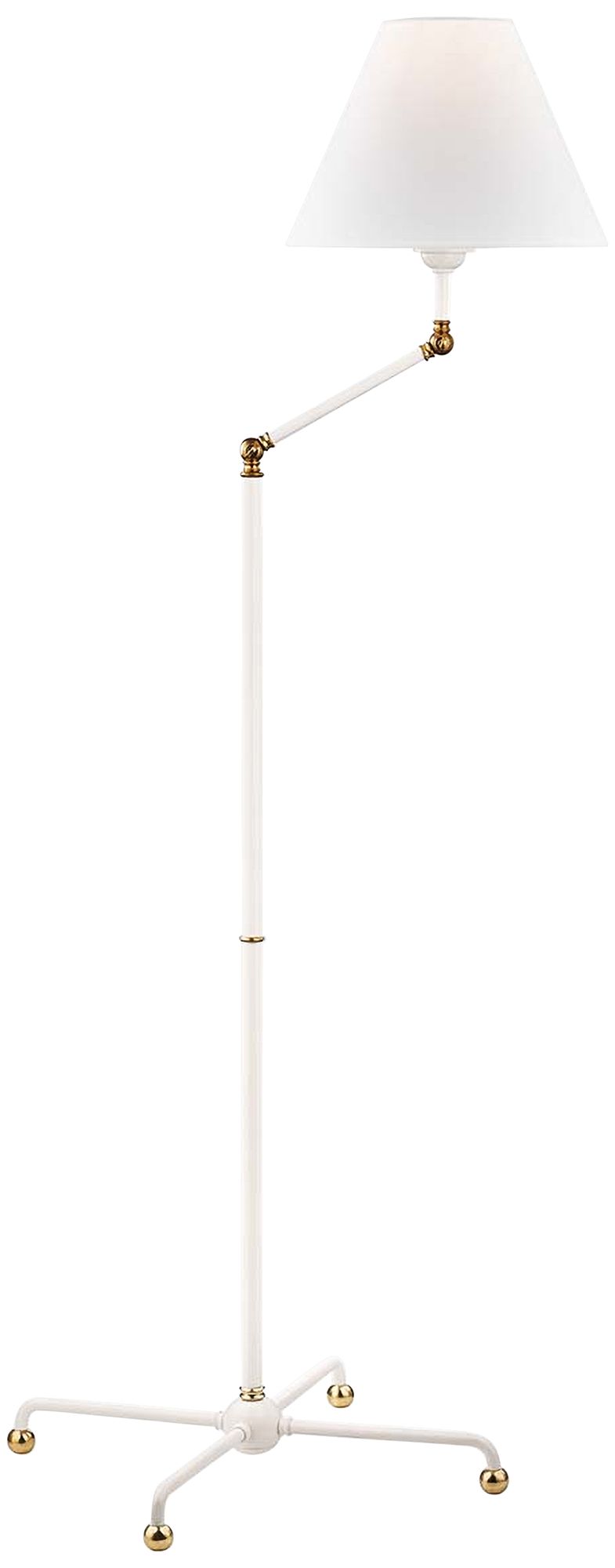 Hudson Valley Classic No.1 White Metal Floor Lamp