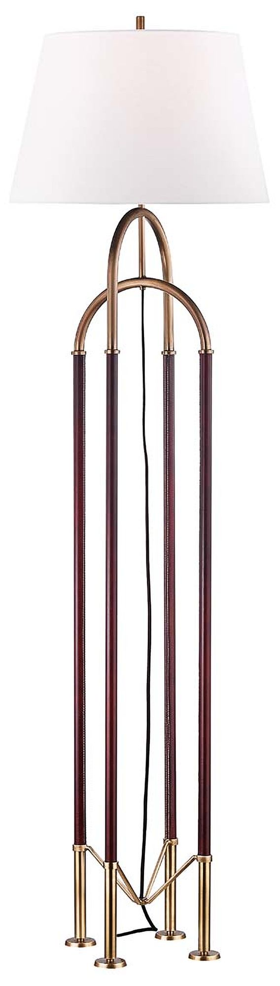 Hudson Valley Arnett Aged Brass Metal Floor Lamp