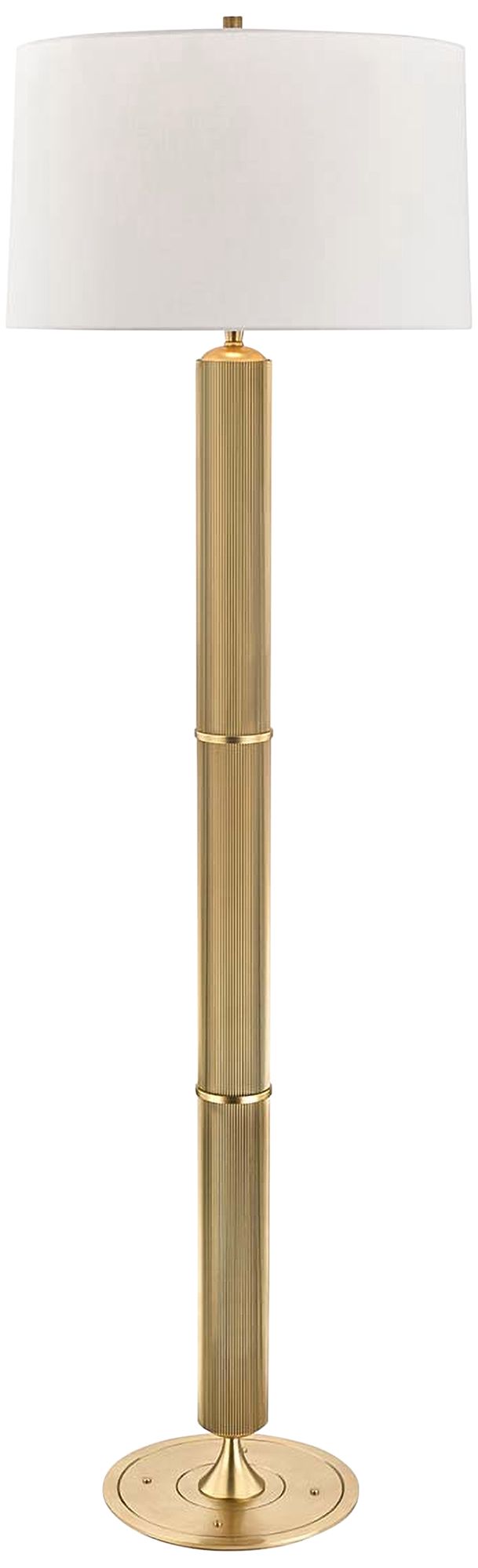 Hudson Valley Tompkins Aged Brass Floor Lamp
