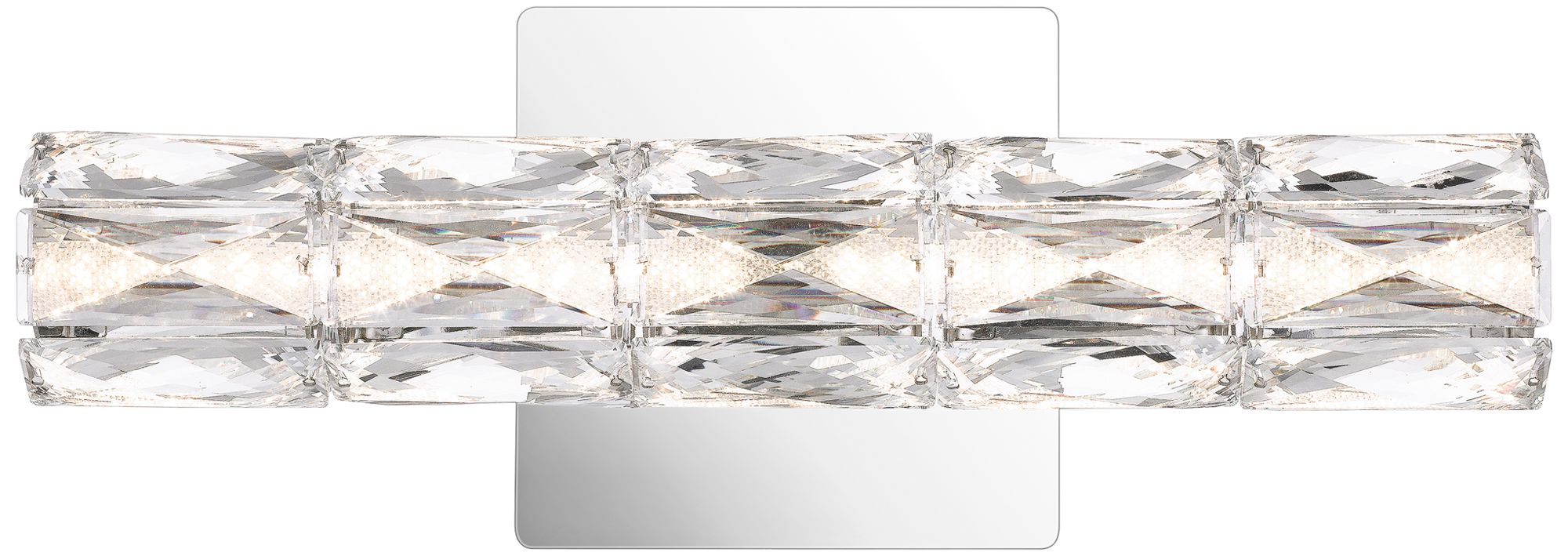 Platinum Luster 14 3/4" Wide Polished Chrome LED Bath Light