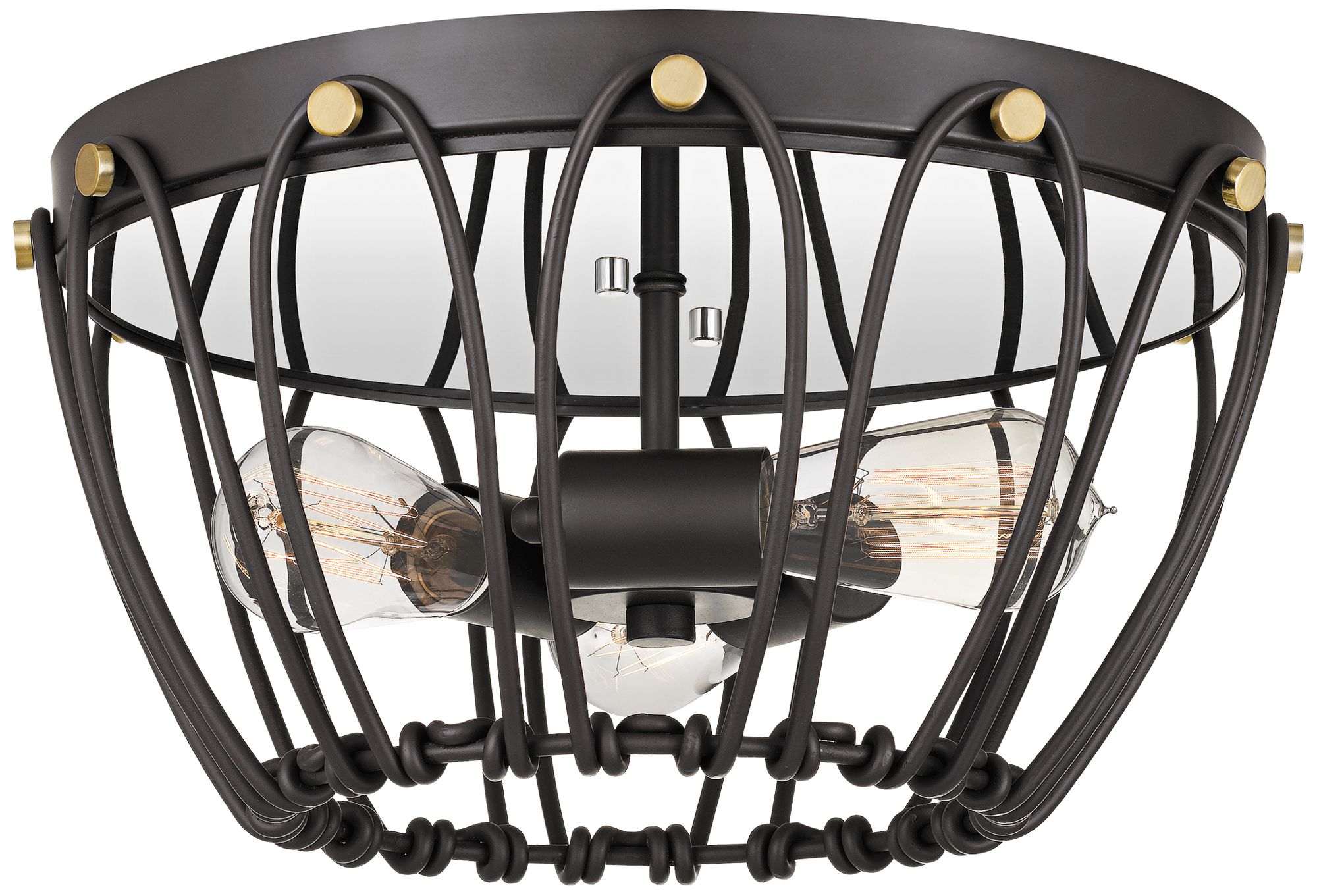 Quoizel Springer 15 Wide Western Bronze Ceiling Light