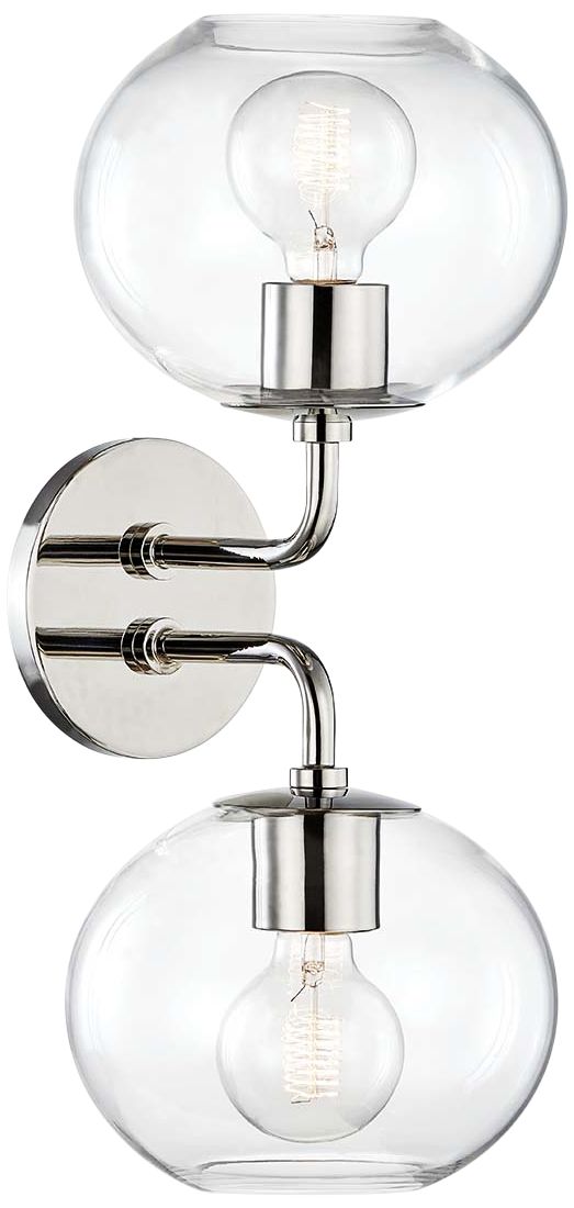 Mitzi Margot 19 1/4"H 2-Light Polished Nickel Wall Sconce