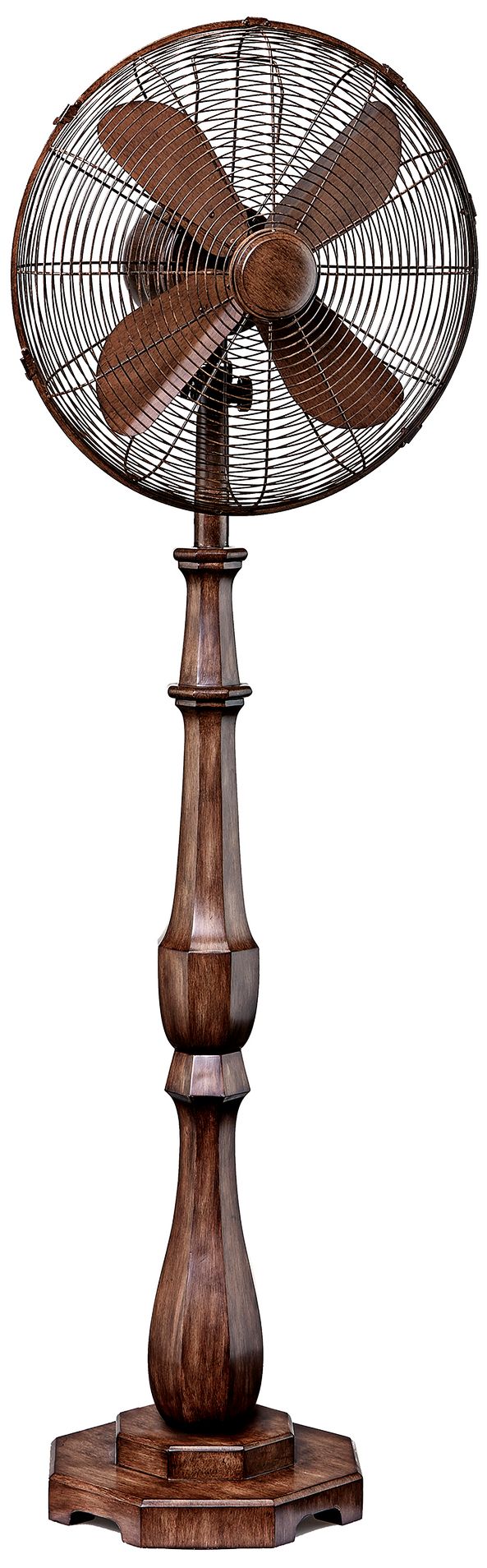 12" Coronado Brown Rustic Floor Fan