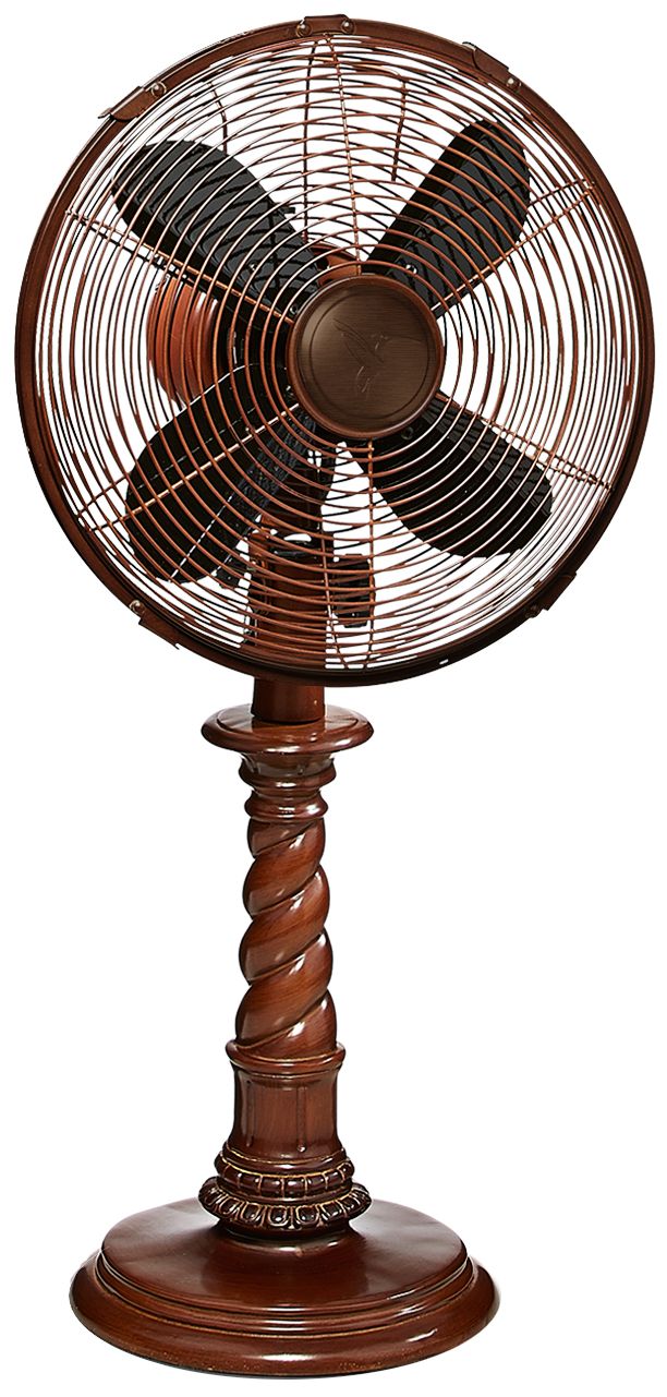 9" Raleigh Brown Swirl Tabletop Fan