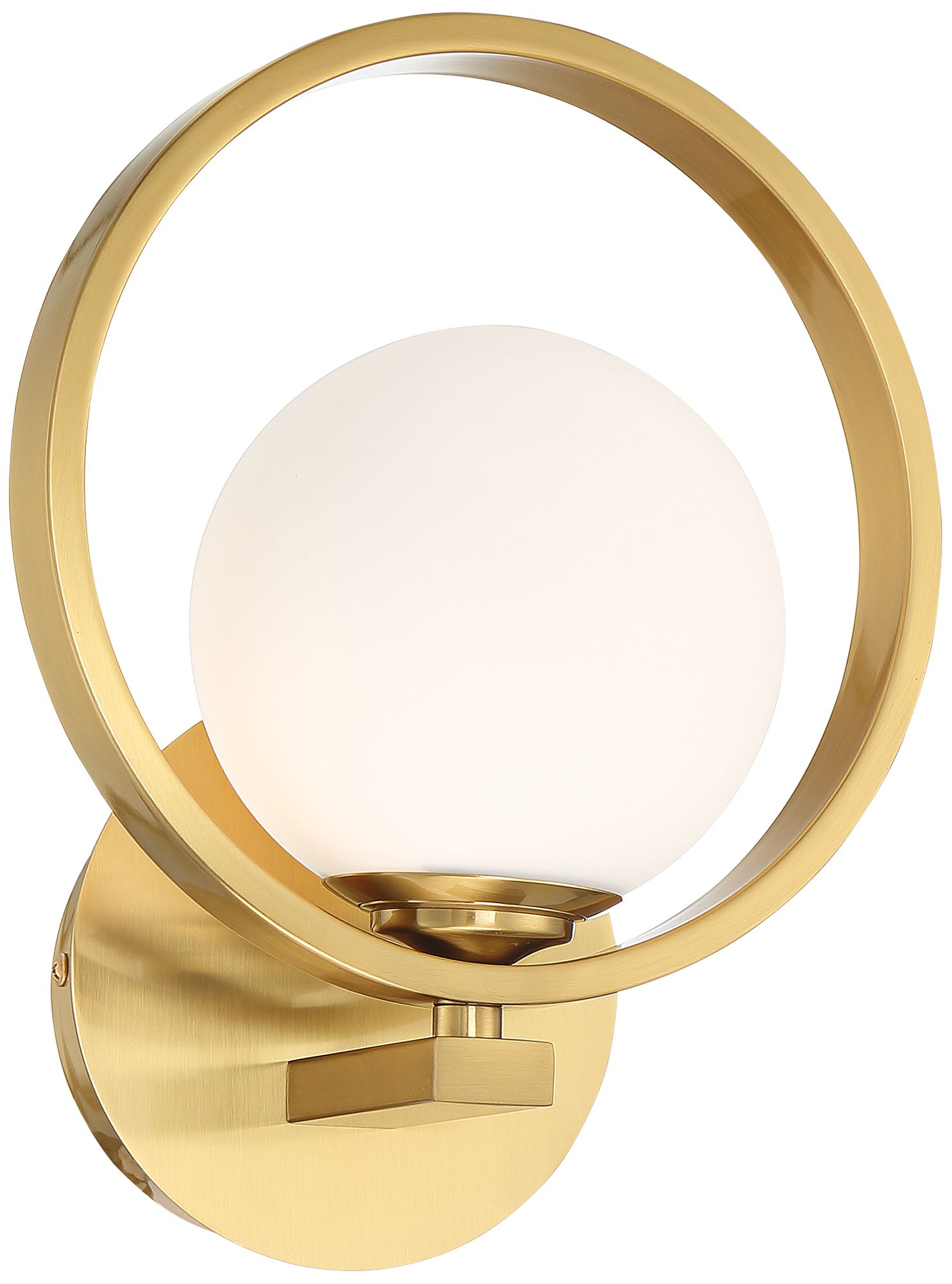 Possini Euro Bryony 11 1/4"H Brass Globe Wall Sconce