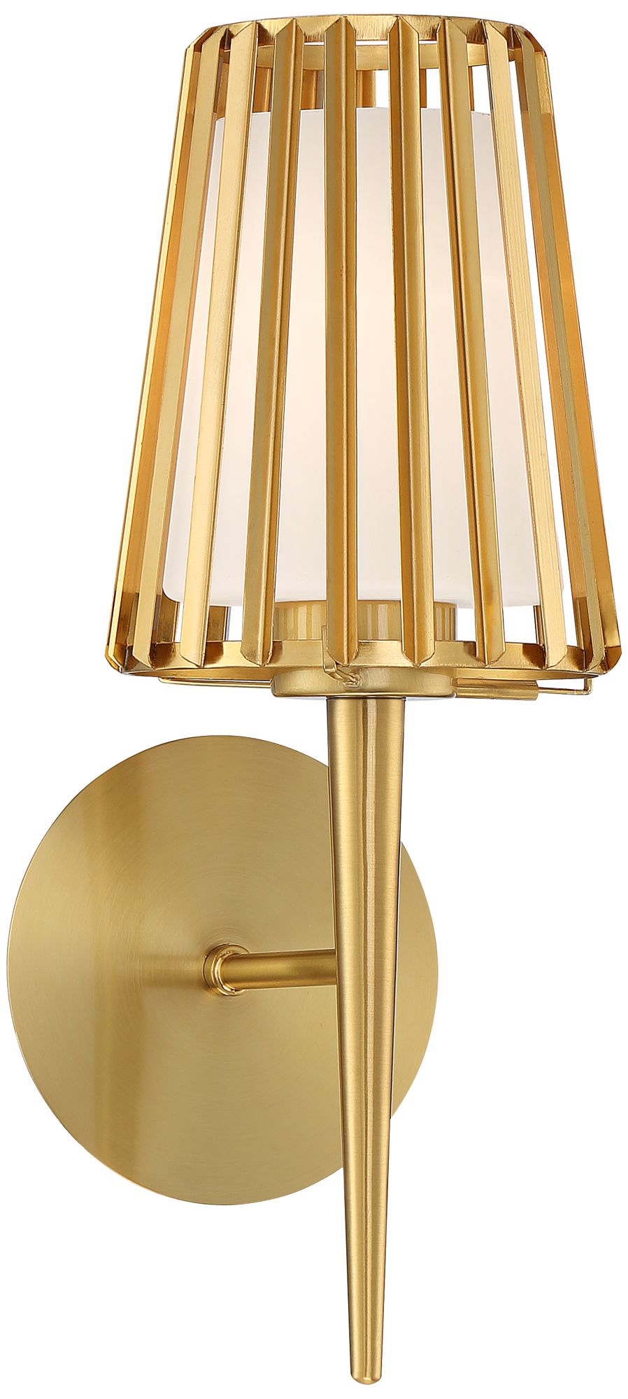 Possini Euro Rudi 16 1/4"H Brass Stripe Wall Sconce