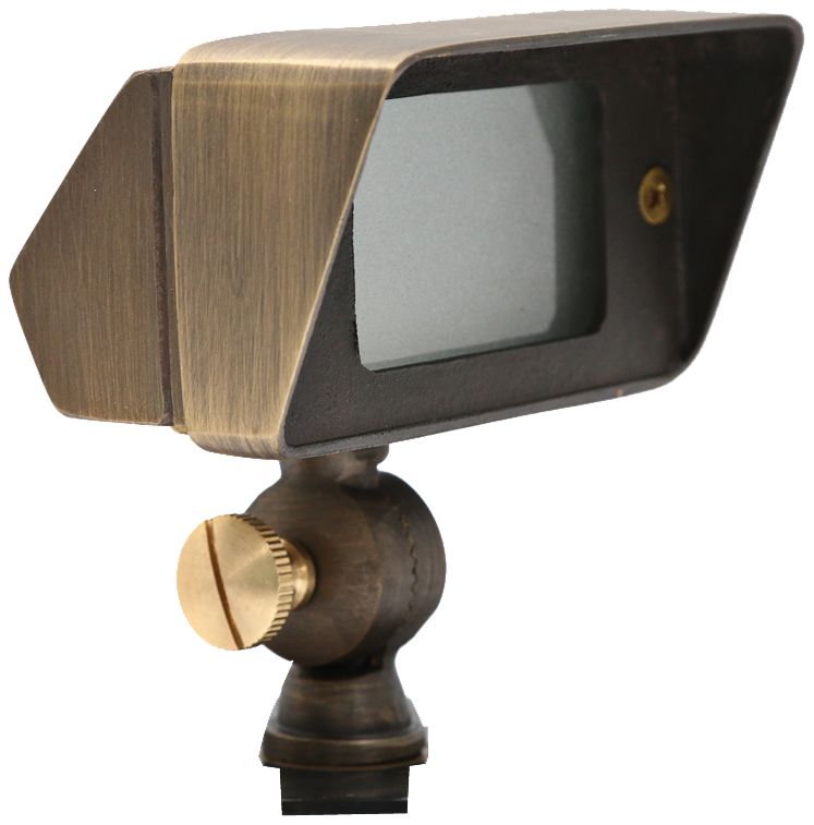 Volta 2" High Cast Brass Landscape Flood Light