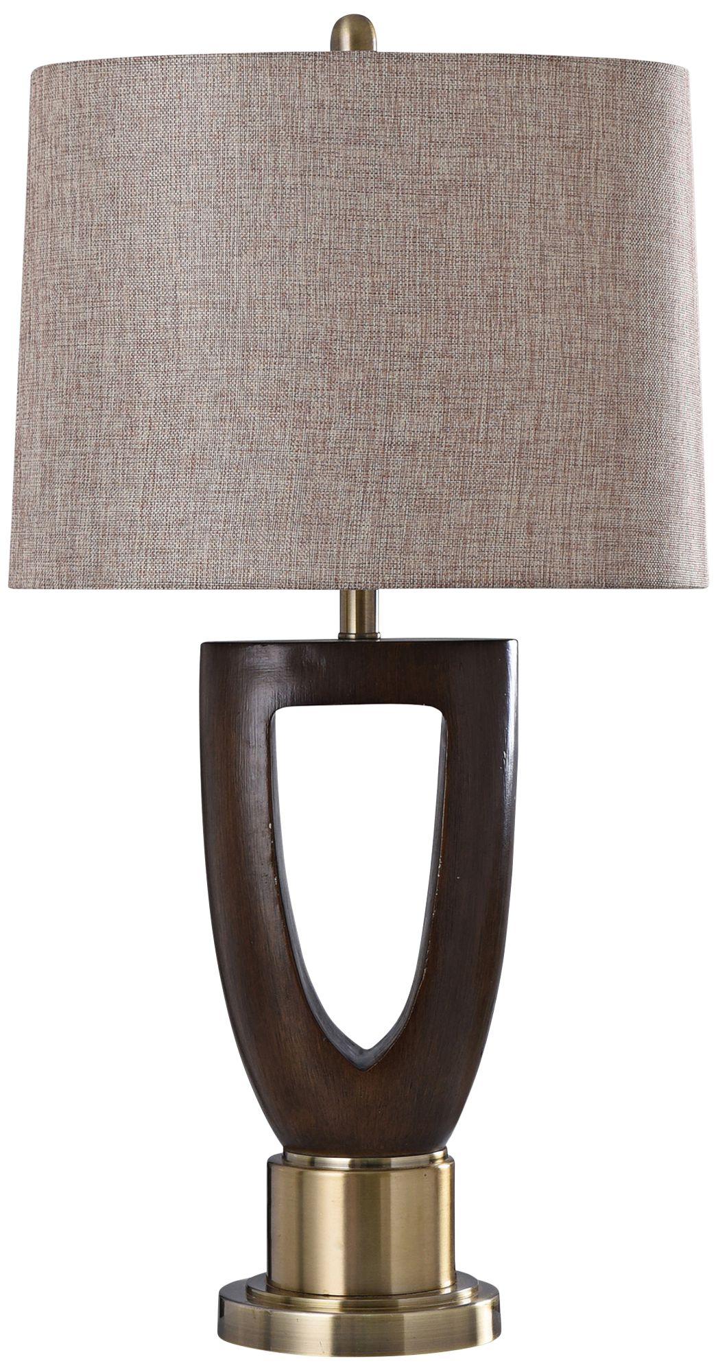 Cheshire Brass and Dark Brown Steel Table Lamp