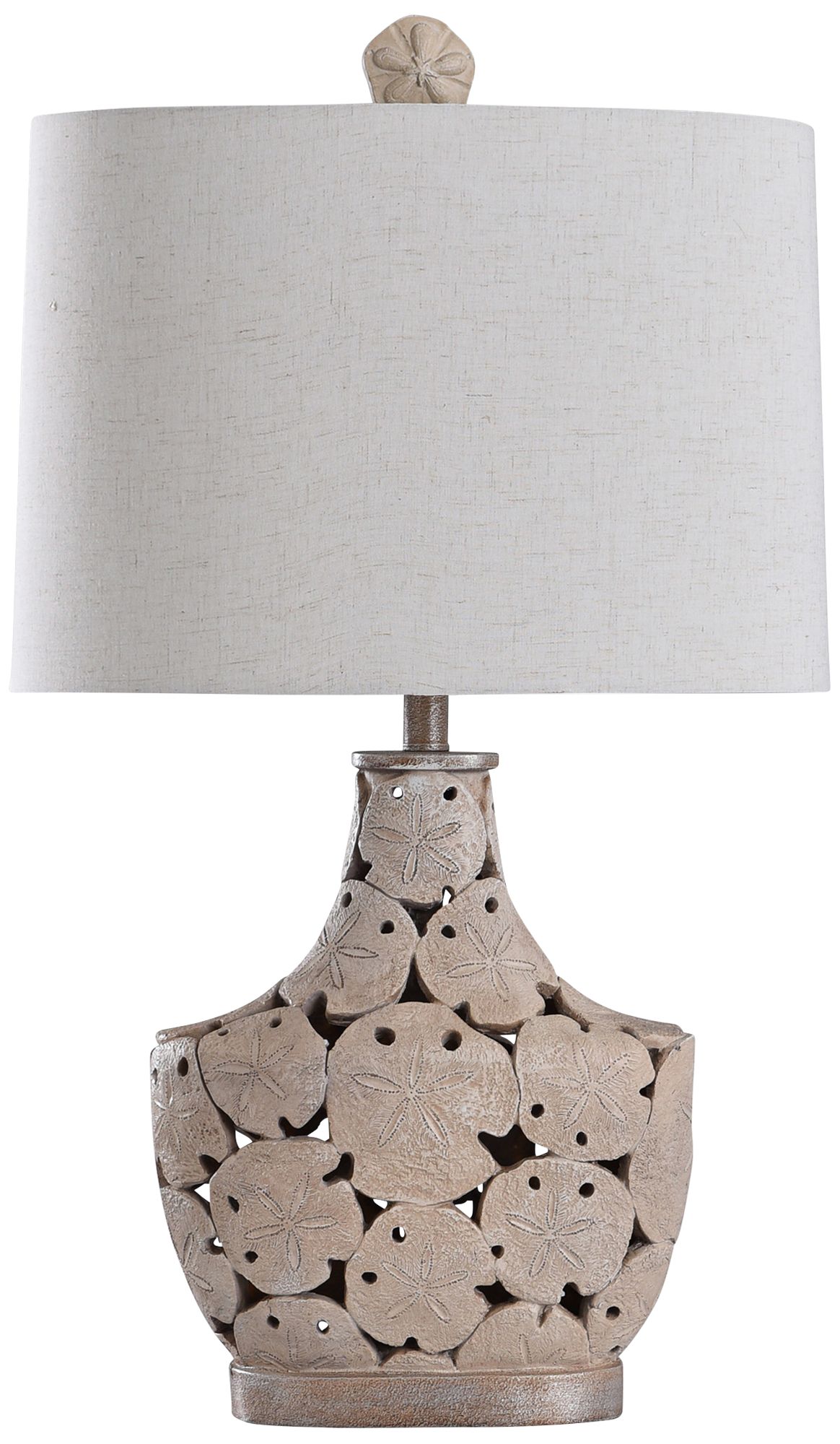 Porthaven Beige Sand Dollar Coastal Style Table Lamp