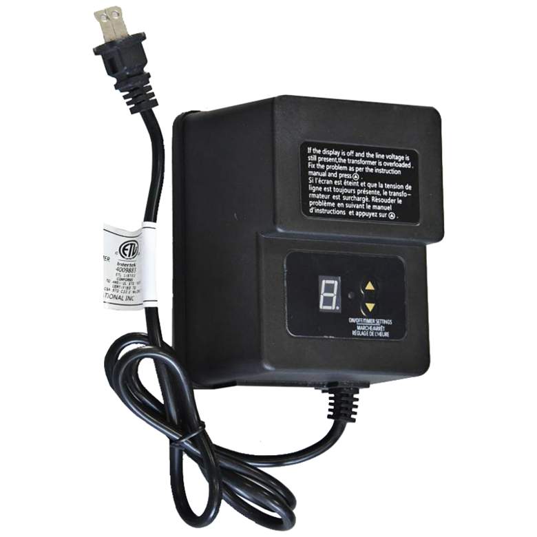 Black 200 Watt Transformer with Photocell and Timer