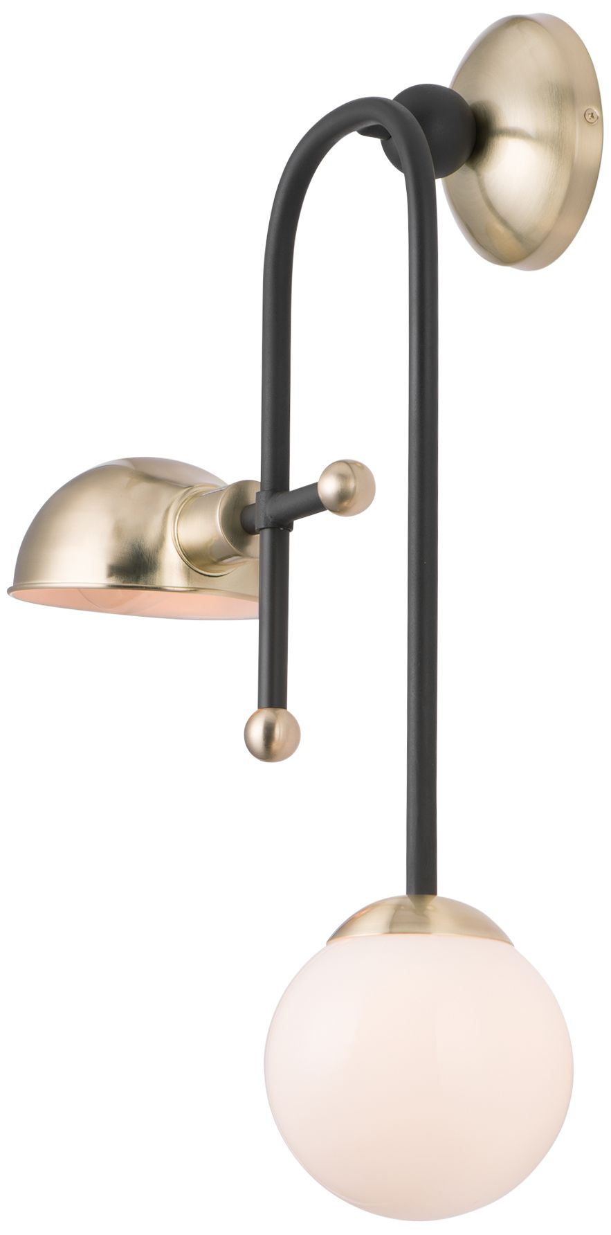 Mingle 25"H Satin Brass and Bronze 2-Light LED Wall Sconce