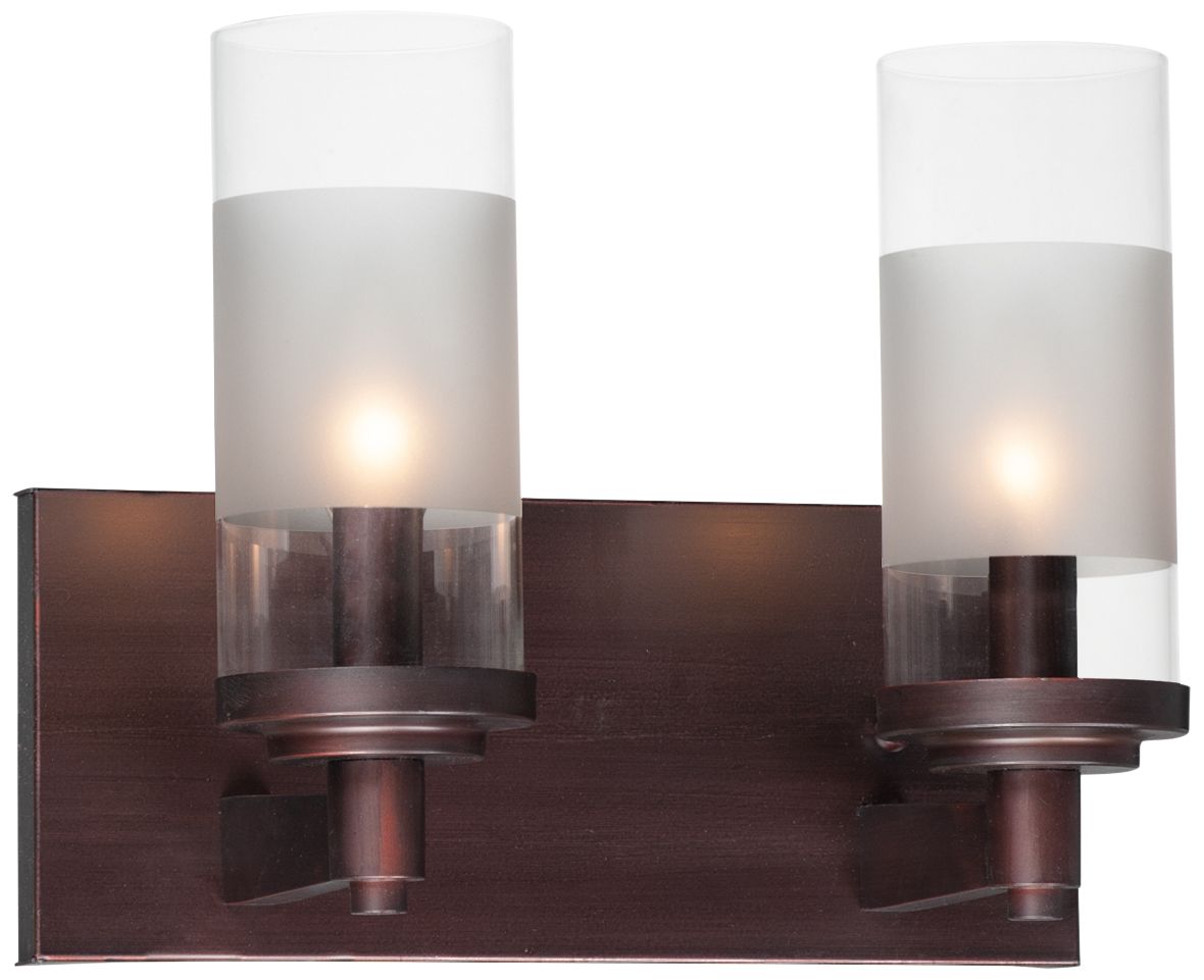 Maxim Crescendo 9"H Oil-Rubbed Bronze 2-Light Wall Sconce