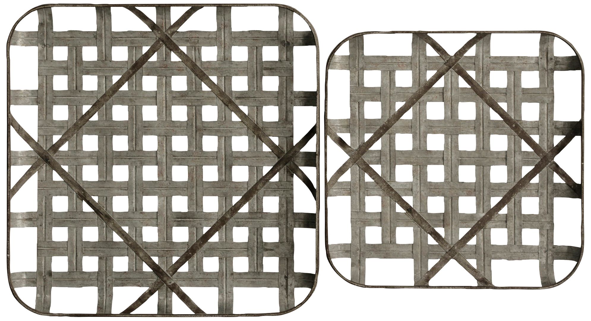 Metal Grid Trays Wall Art – Modern Decorative Home Accent