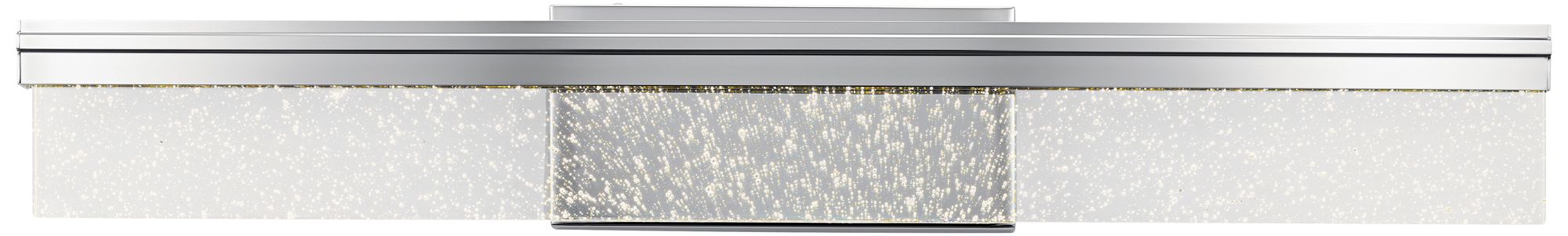 Elan Laris 32" Wide Chrome Bubble Glass LED Bath Light