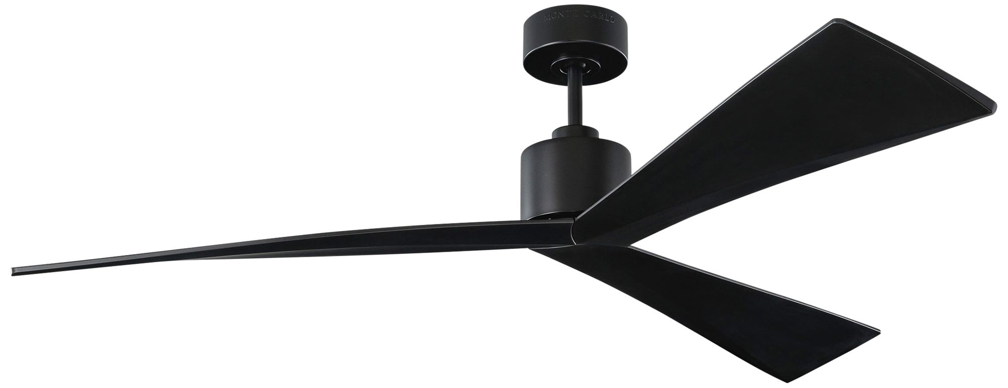 60 Monte Carlo Adler Matte Black Damp Rated Ceiling Fan 70x96
