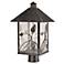 French Garden 17" High Glass and Bronze Outdoor Post Light