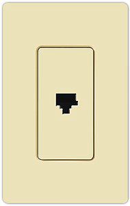 Lutron Claro Almond Phone Jack