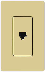 Lutron Claro Ivory Phone Jack Faceplate