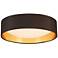 Eglo Orme 16" Wide Black and Gold LED Ceiling Light