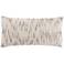 Mercado Linnean White and Gray Striped 24"x12" Throw Pillow