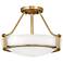 Hinkley Hathaway 16" Wide Heritage Brass LED Ceiling Light