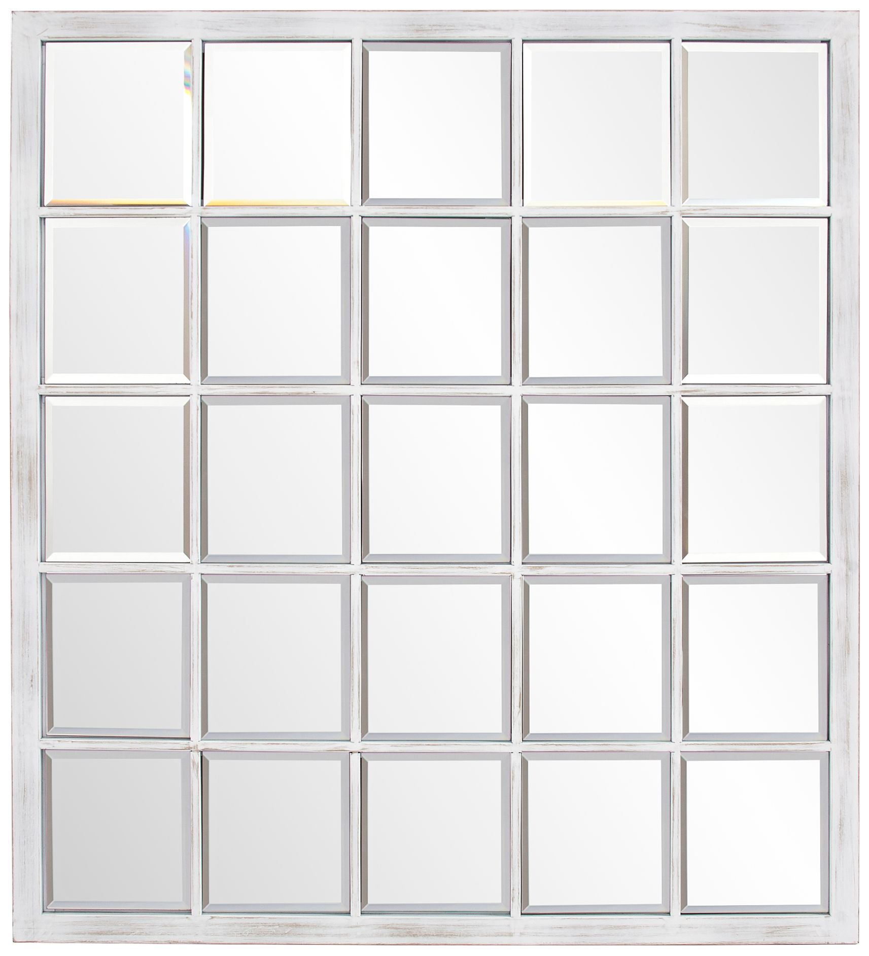 Howard Elliott Superior White 34" x 38" Wall Mirror