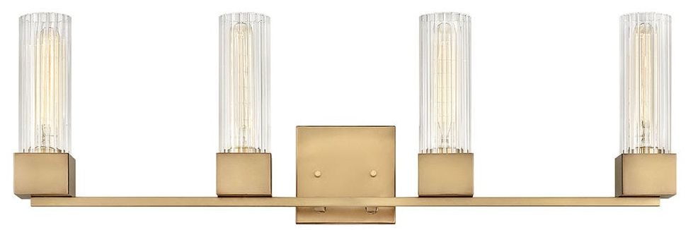 Hinkley Xander 32" Wide Heritage Brass 4-Light Bath Light
