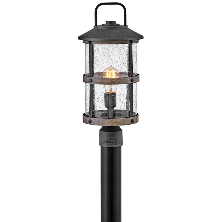 Hinkley Lakehouse 18 3/4&quot; High Aged Zinc Outdoor Post Light
