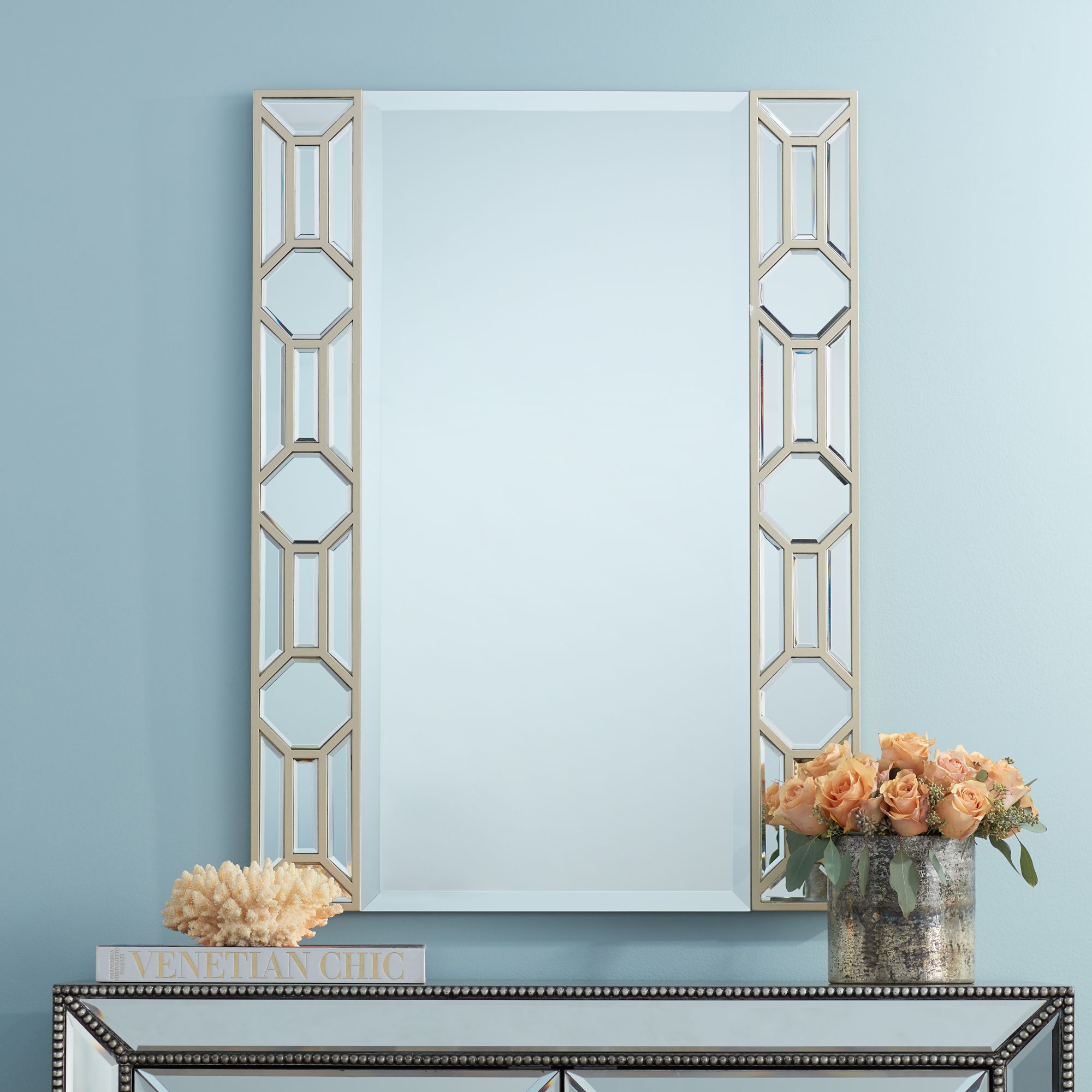 Details about Gridley 2223 223/223" x 223223 223/223" Lined Rectangular Wall Mirror