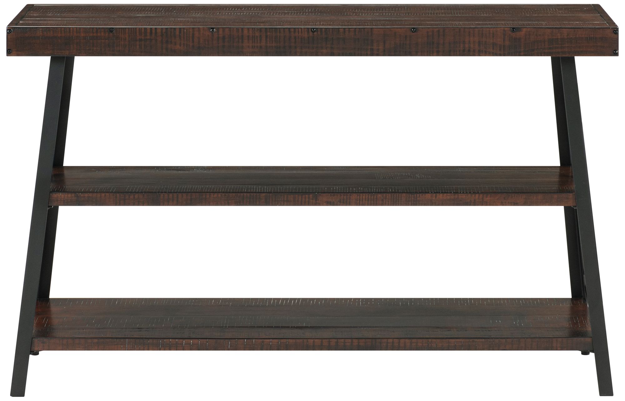 Prairie 48"W Sumatra Wood and Metal Sofa Console Table