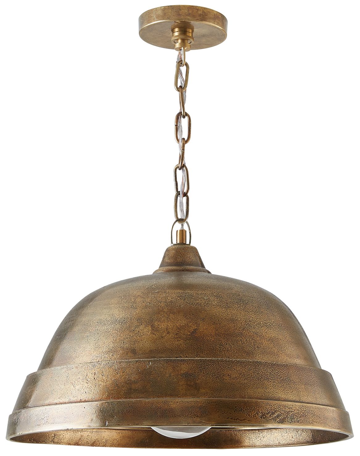 Capital 18" Wide Oxidized Brass Pendant Light