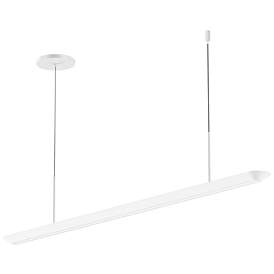 Glide&#8482; 40&quot; Wide Satin White LED Kitchen Island Light Pendant