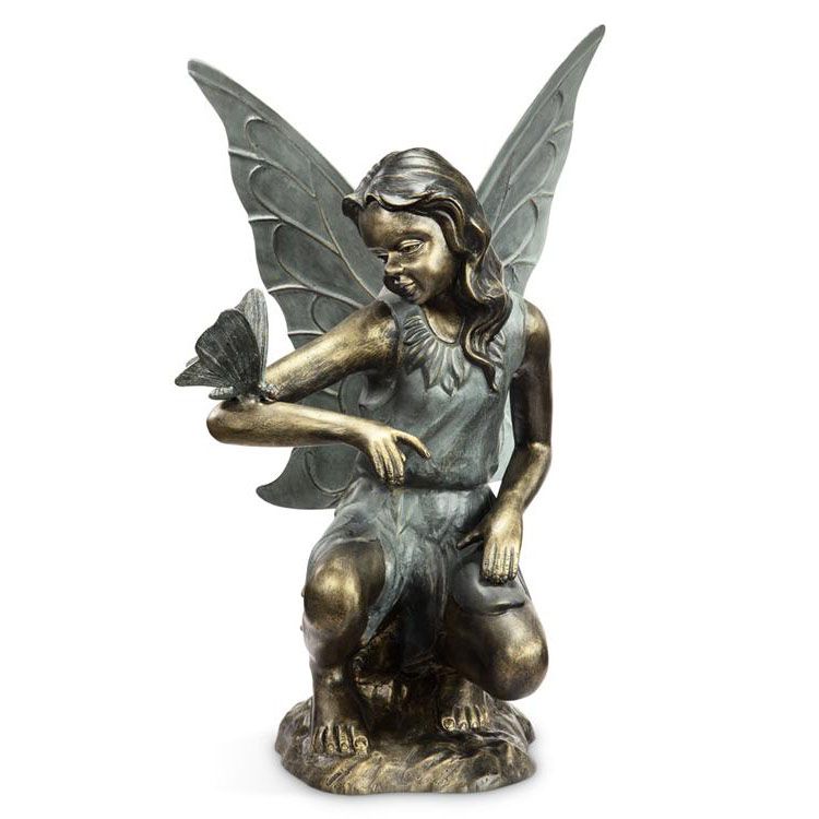 Grace 25" High Fairy Aluminum Outdoor Garden Statue