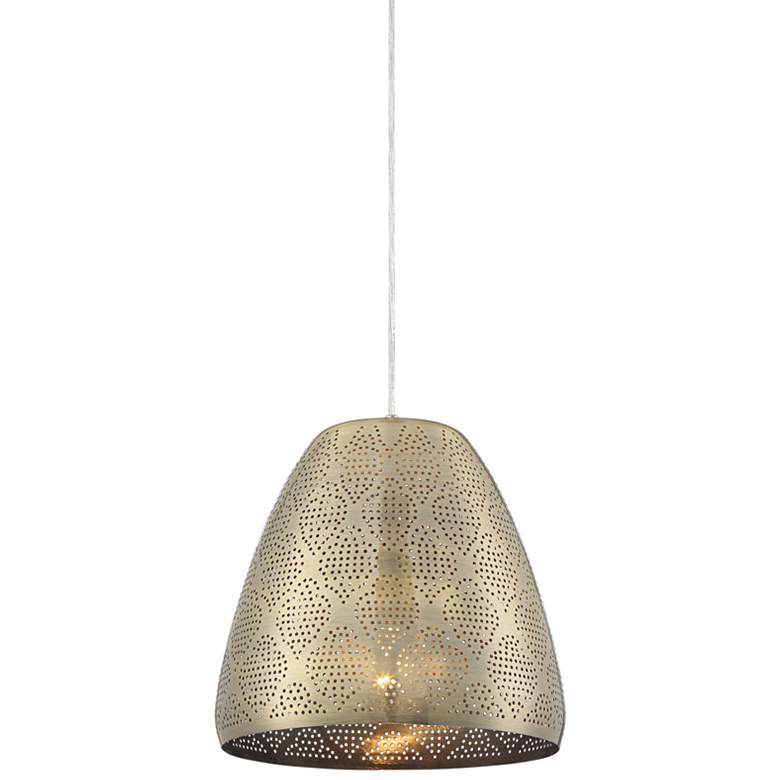 Moroccan Style Antique Brass Frame Clear Ceiling Light Shade