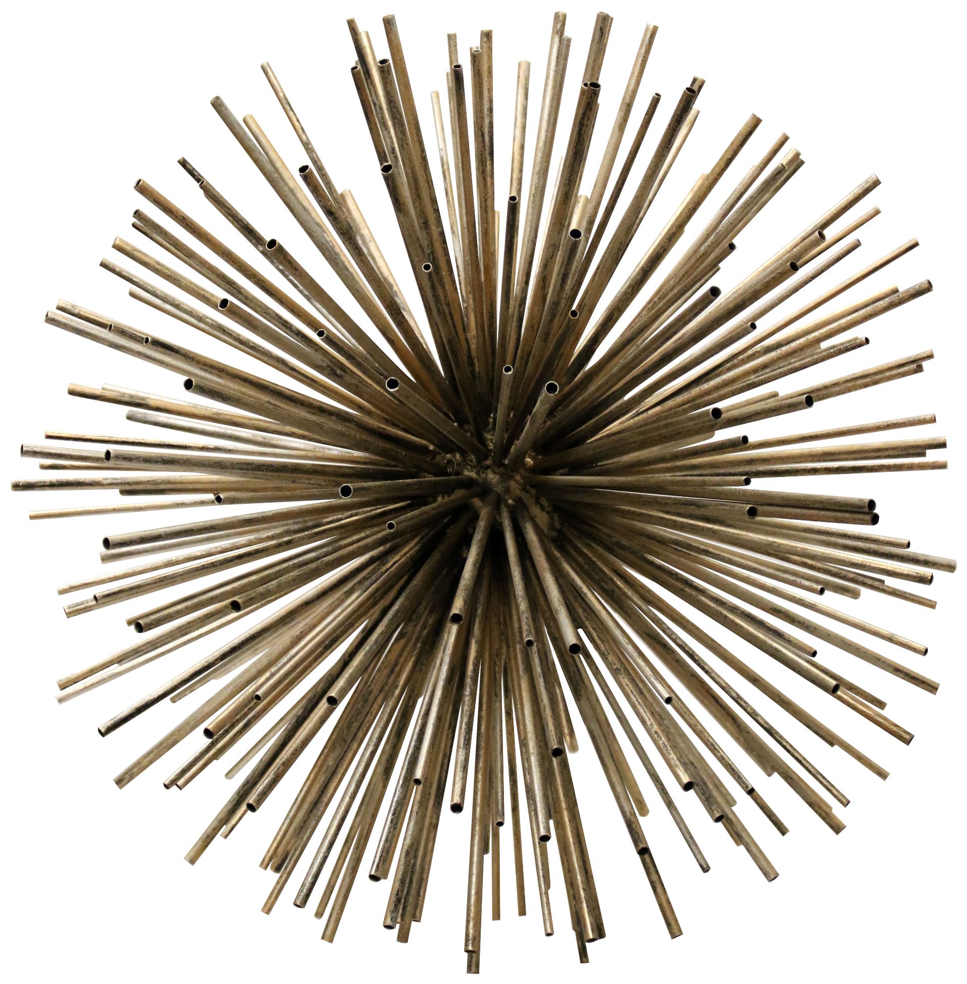 Orbit 24" High Champagne Finish Modern Starburst Sculpture