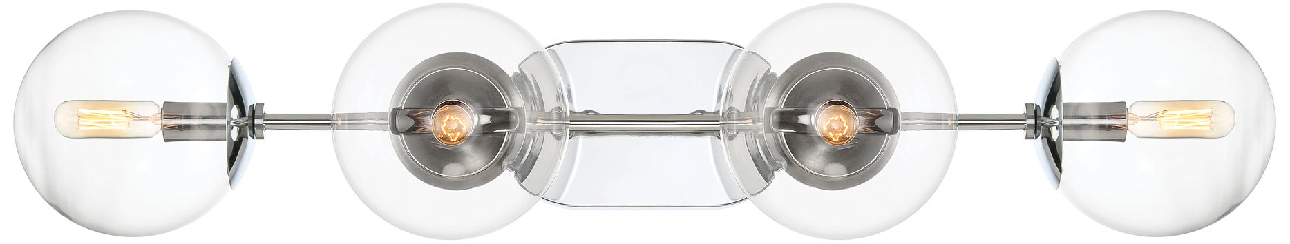 Welton 32" Wide Chrome 4-Light Vanity Bath Light