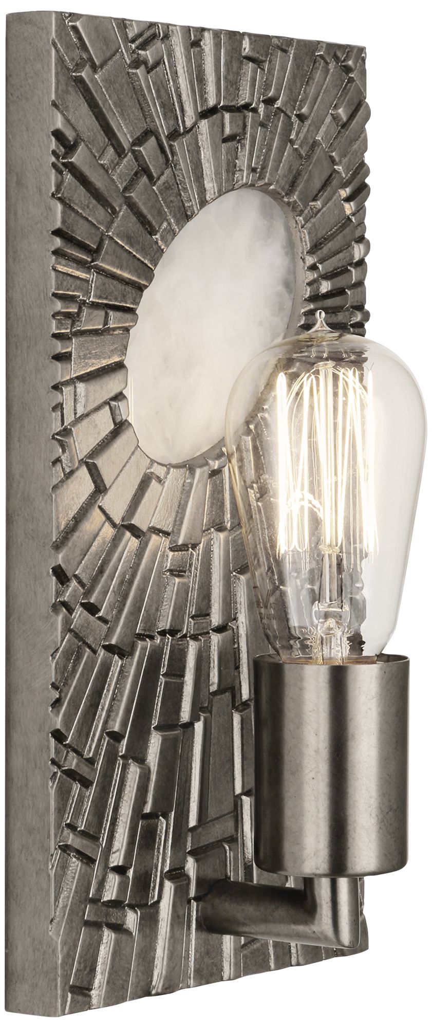 Goliath 11" High Antiqued Polished Nickel Wall Sconce
