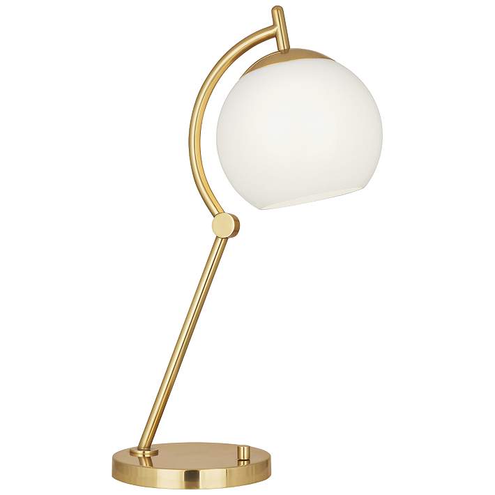 Robert Abbey Nova Modern Brass Metal Desk Lamp With Usb Port