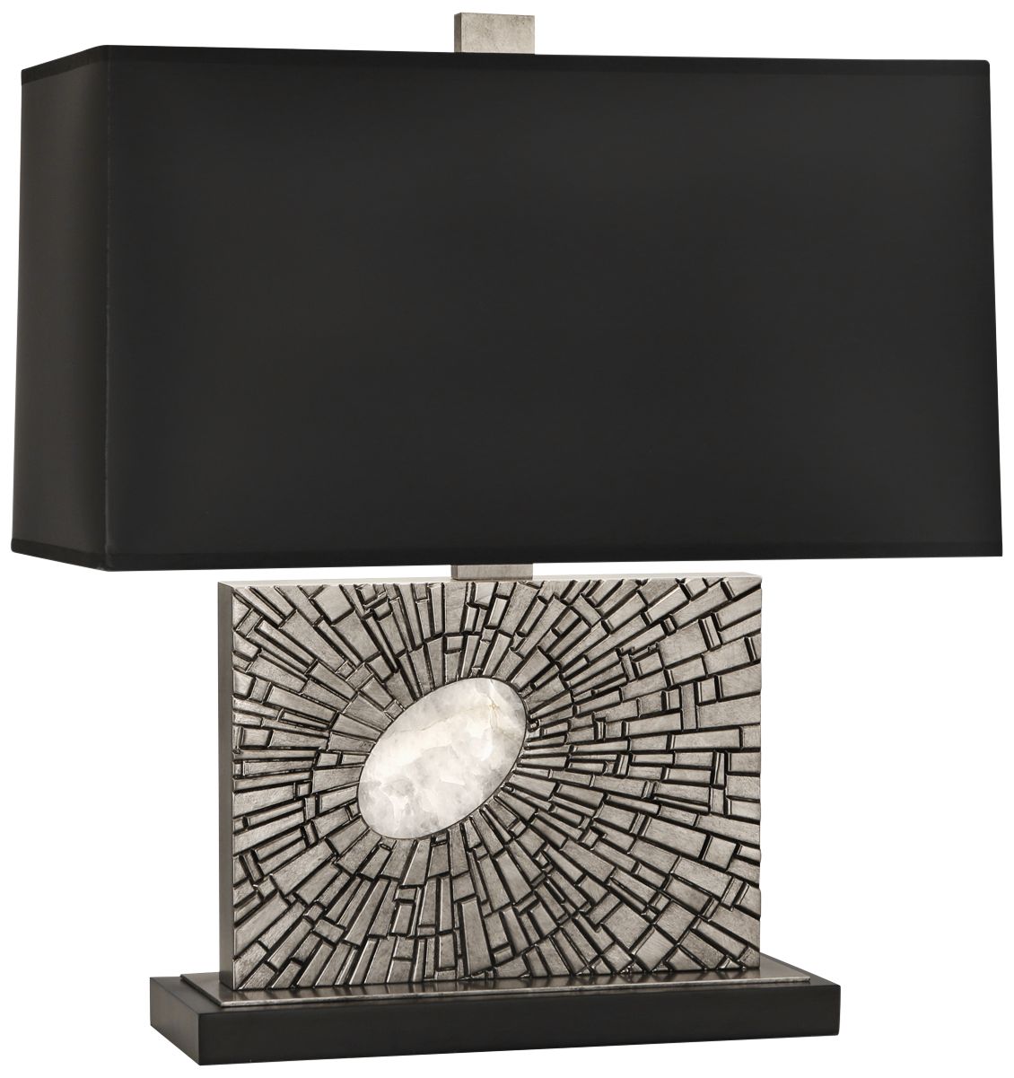 black table lamp with black shade