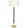 Robert Abbey Dexter Modern Brass with Walnut Floor Lamp