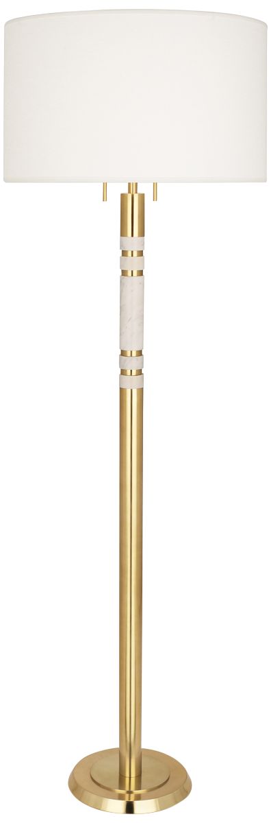 Robert Abbey Hudson Modern Brass Metal Column Floor Lamp