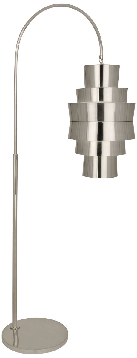 Robert Abbey Pierce Polished Nickel Metal Arc Floor Lamp