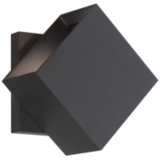Revolve 4 3/4&quot;H Sand Black Square LED Outdoor Wall Sconce