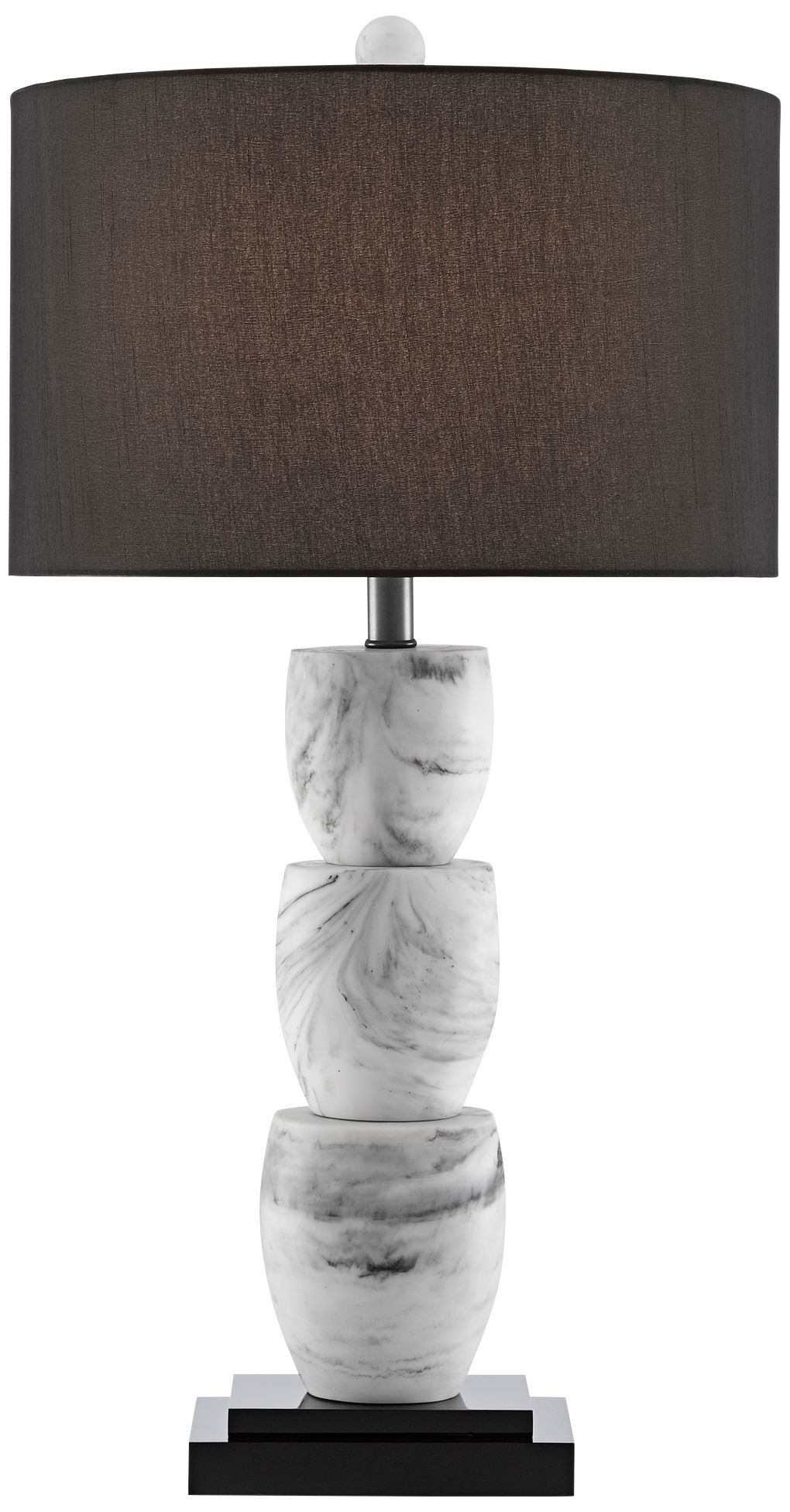 Currey and Company Moni Matte White Black Table Lamp