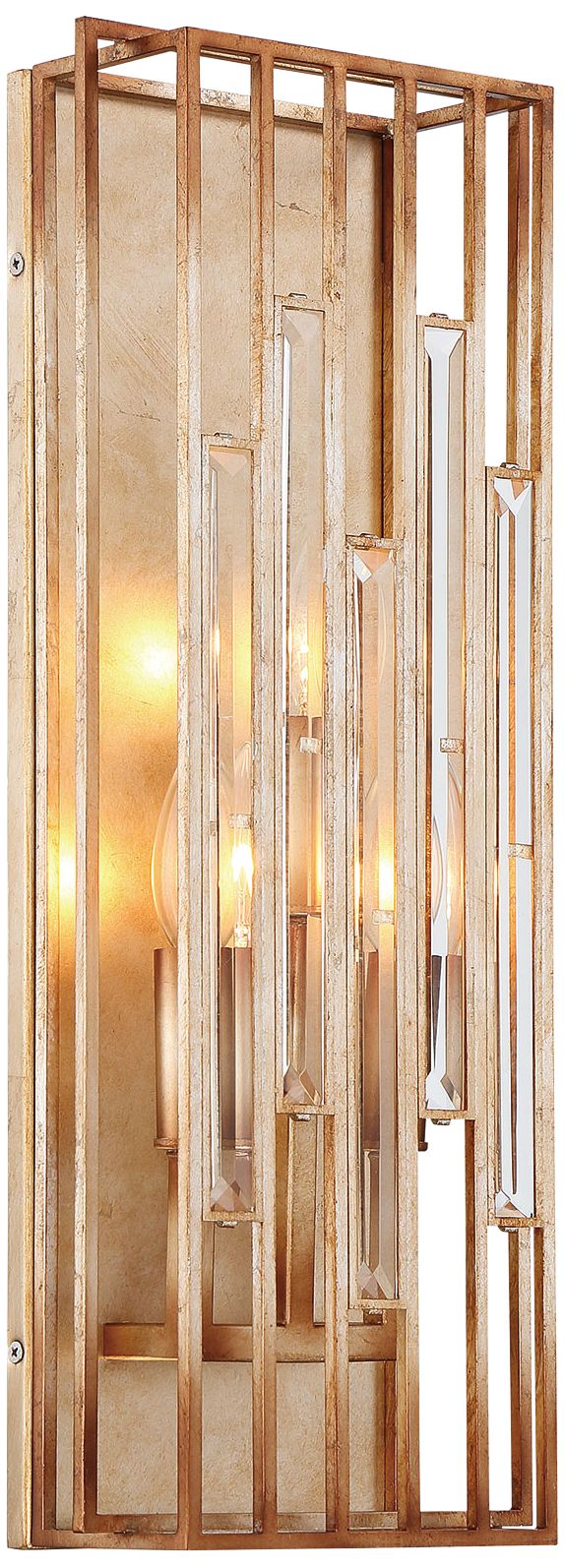 Metropolitan Ruxton Hall 20 1/2"H Gold Leaf Wall Sconce